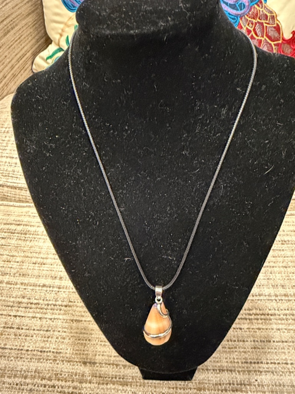 Handmade in Bali Sterling Silver and Shell Pendant